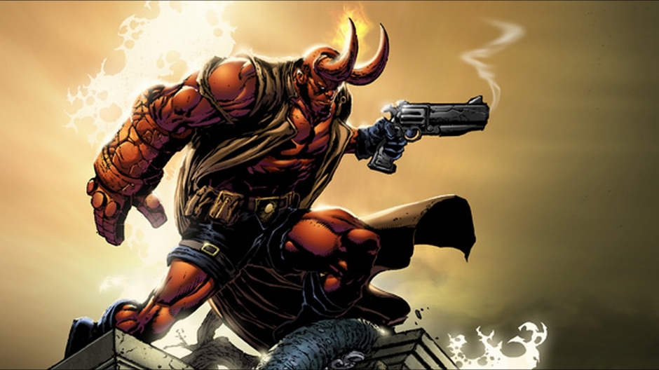 Hellboy avec ses cornes